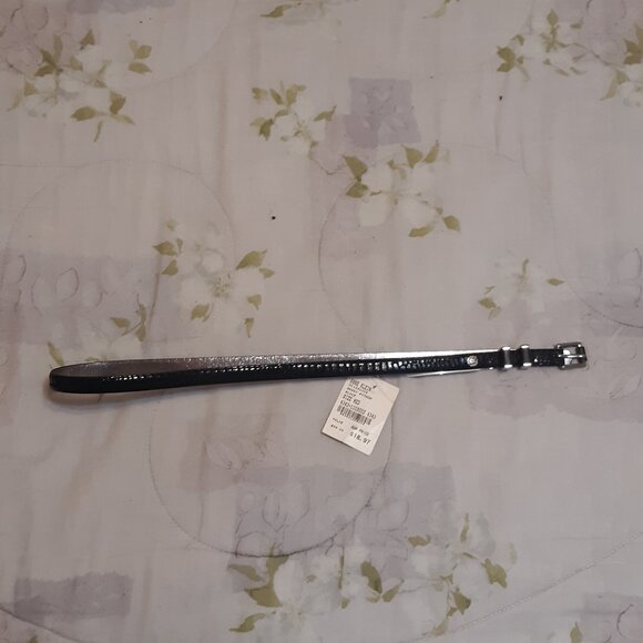 Black Skinny Python Black Belt, Size Medium NWT - Picture 1 of 3